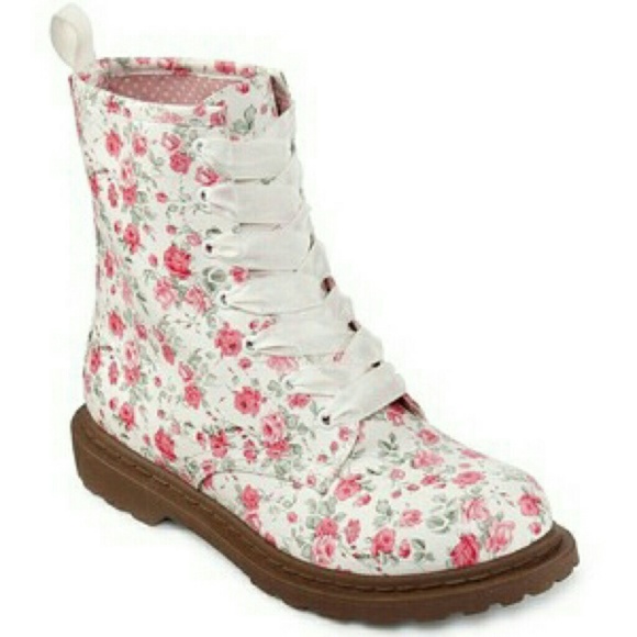 Arizona Jean Company Shoes - Floral print combat boots